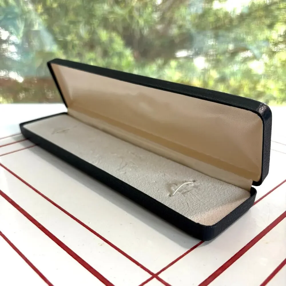 Vintage Dark Blue Bracelet Watch Jewelry Box Case